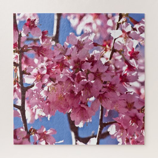 Sakura Cherry Blossom Red Stars Legpuzzel (Verticaal)