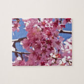 Sakura Cherry Blossom Red Stars Legpuzzel (Horizontaal)