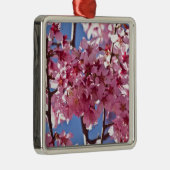 Sakura Cherry Blossom Red Stars Metalen Ornament (Rechts)