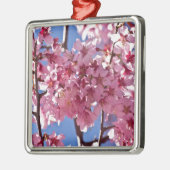 Sakura Cherry Blossom Red Stars Metalen Ornament (Links)