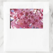 Sakura Cherry Blossom Red Stars Rechthoekige Sticker (Tas)