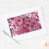 Sakura Cherry Blossom Red Stars Rechthoekige Sticker (Envelop)