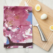 Sakura Cherry Blossom Red Stars Theedoek (Quarter Fold)