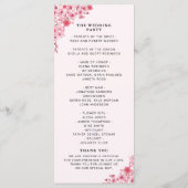 Sakura – Cherry Blossom Sakura Wedding  Programmakaart (Achterkant)
