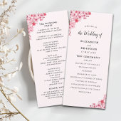 Sakura – Cherry Blossom Sakura Wedding  Programmakaart
