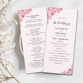 Sakura – Cherry Blossom Sakura Wedding  Programmakaart