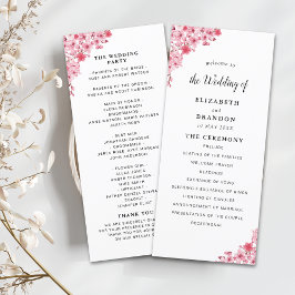 Sakura – Cherry Blossom Sakura Wedding  Programmakaart