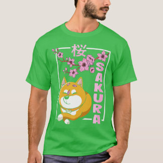 Sakura Cherry Blossom Shiba Inu Dog Japanse Cultu T-shirt