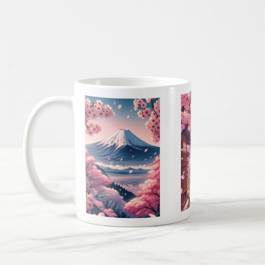 Sakura Cherry Blossom Travel Mug Koffiemok (Links)