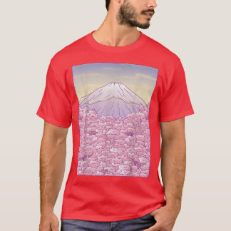 Sakura Cherry Blossom Tree Japan Fuji Japanse Gra T-shirt