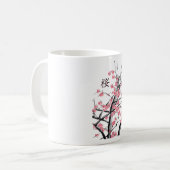 Sakura Cherry Blossom Tree Japans Kanji Artwork Koffiemok (Voorkant links)