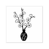 Sakura Cherry Blossom Vase Zelfinktende Stempel (Design)