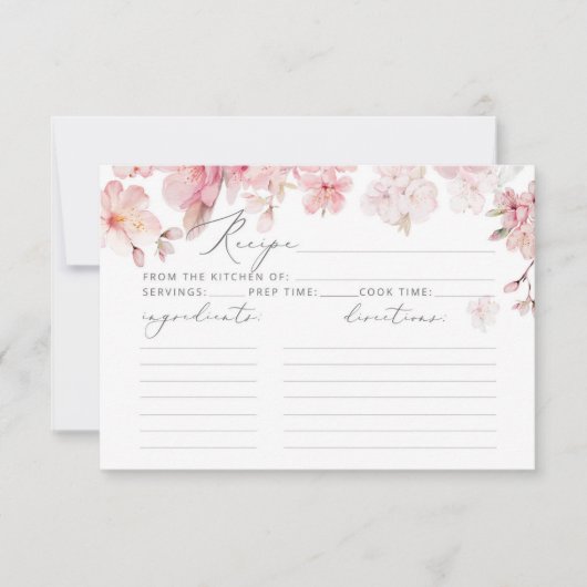 Sakura Cherry blossom vrijgezellenfeest receptkaar Kaart (Voorkant)