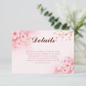 Sakura Cherry Blossom Wedding Enclosure Kaart (Staand voorkant)