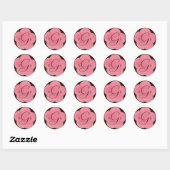 Sakura / Cherry Blossom Wedding Seal Ronde Sticker (Vel)