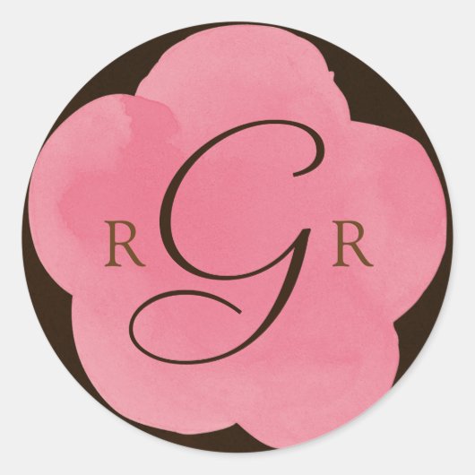 Sakura / Cherry Blossom Wedding Seal Ronde Sticker (Voorkant)