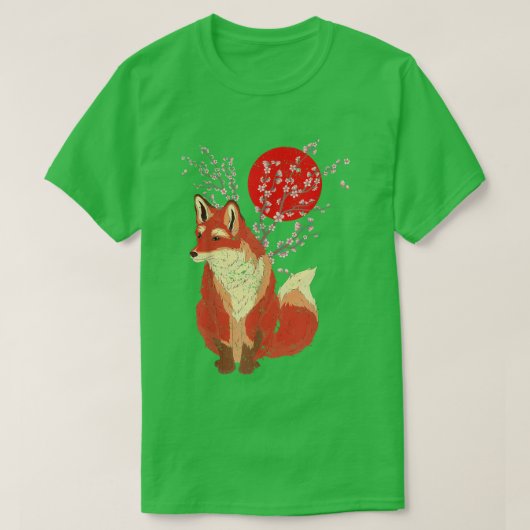 Sakura Cherry Blossom Wildlife Forest Dierenvriend T-shirt (Design voorkant)