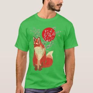 Sakura Cherry Blossom Wildlife Forest Dierenvriend T-shirt
