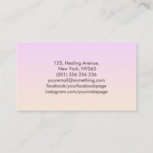 Sakura - Cherry Blossom - zachte roze pastels Visitekaartje (Achterkant)