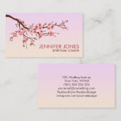 Sakura - Cherry Blossom - zachte roze pastels Visitekaartje (Voorkant / Achterkant)