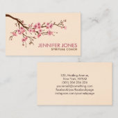 Sakura - Cherry Blossom - zachte roze pastels Visitekaartje (Voorkant / Achterkant)