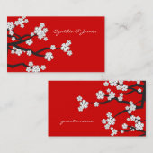Sakura Cherry Blossoms Aziatische Trouwplaats Kaar Plaatskaartje (Voorkant / Achterkant)