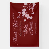 Sakura Cherry Blossoms Baby shower Bourgogne Spandoek (Verticaal)