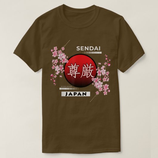SAKURA CHERRY BLOSSOMS IN JAPAN, SENDAI T-SHIRT (Design voorkant)