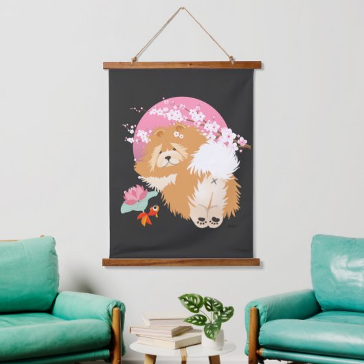 SAKURA - Chow - Tapestry Hangend Wandkleed (Woonkamer)