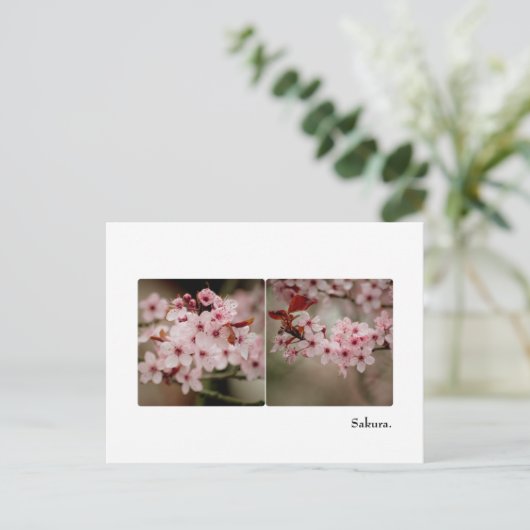Sakura Diptych Briefkaart (Staand voorkant)