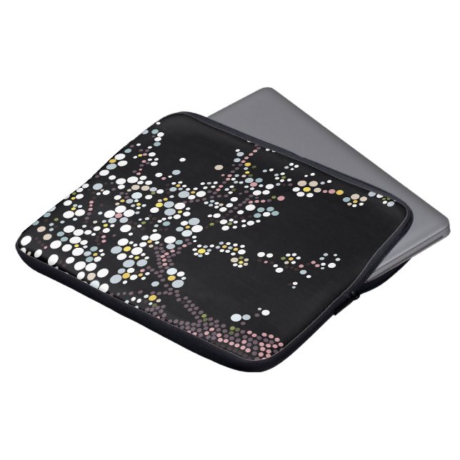 Sakura Dot Art Ontwerper Laptop Hoes (Voorkant top)