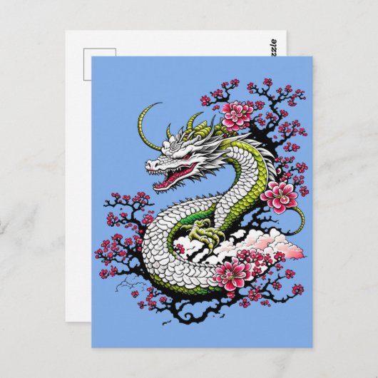 Sakura Dragon Briefkaart (Voorkant / Achterkant)