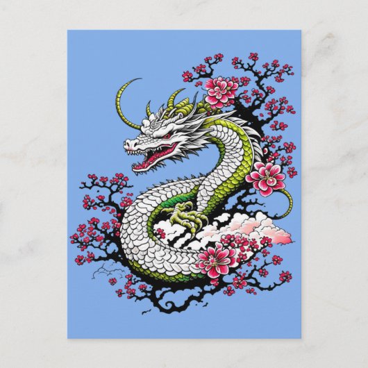 Sakura Dragon Briefkaart (Voorkant)