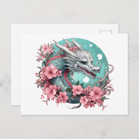 Sakura Dragon Briefkaart (Voorkant / Achterkant)