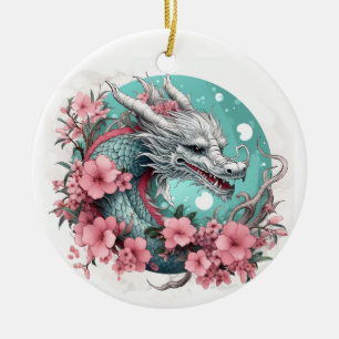 Sakura Dragon Keramisch Ornament
