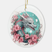 Sakura Dragon Keramisch Ornament (Links)