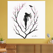 Sakura droom canvas afdruk (Insitu (Woonkamer))