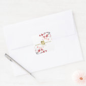 Sakura Dubbel Geluk Chinees Bruiloft Sticker (Envelop)