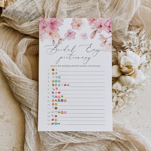 Sakura elegant bridal emoji pictionary game