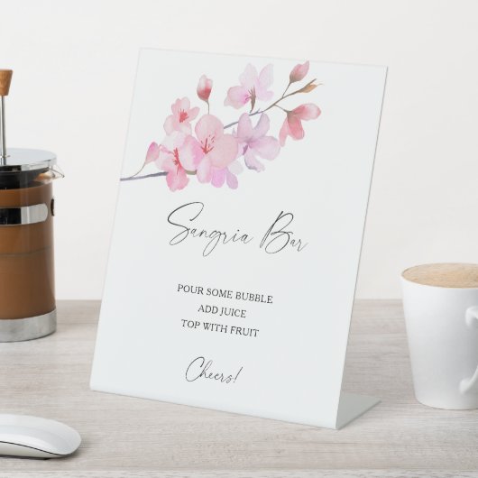 Sakura elegant - sangria bar reclamebord met voetstuk (Insitu)