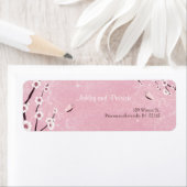 Sakura en Love Vlinders Adreslabel Etiket (Insitu)