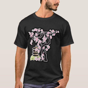 Sakura en Pagoda Japans design T-shirt
