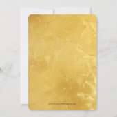 Sakura en Tortelduifjes op GOUDEN Bruiloft Kaart (Achterkant)