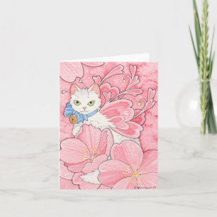 Sakura Fairy Kat notitiekaart