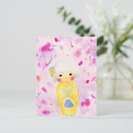 Sakura Feestdagenkaart (Staand voorkant)