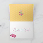 Sakura Floral Batik Happy Birthday tante Card Kaart (Binnen)