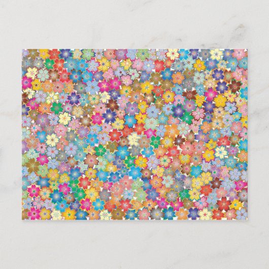 Sakura Floral Colorsplash Briefkaart (Voorkant)