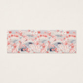 Sakura Floral Navy Small Business Dank u kaart (Achterkant)