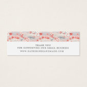 Sakura Floral Navy Small Business Dank u kaart (Voorkant)