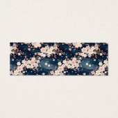 Sakura Floral Navy Small Business Dank u kaart (Achterkant)